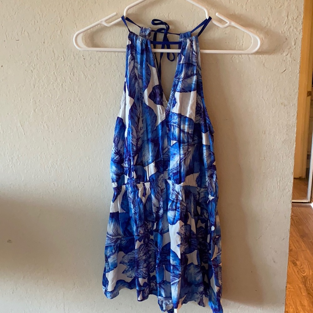 LF Blue Floral Romper